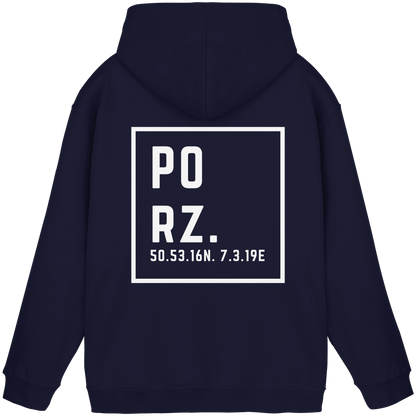 Porz Koordinaten (großer Druck Rücken) - Basic Unisex Hoodie