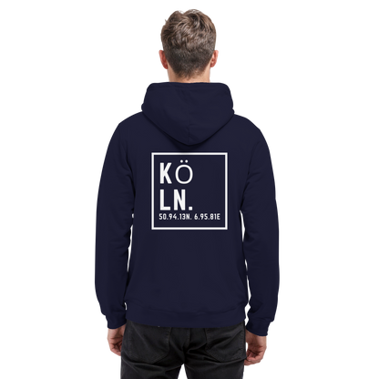 Köln Koordinaten (großer Druck auf dem Rücken) - Basic Unisex Hoodie