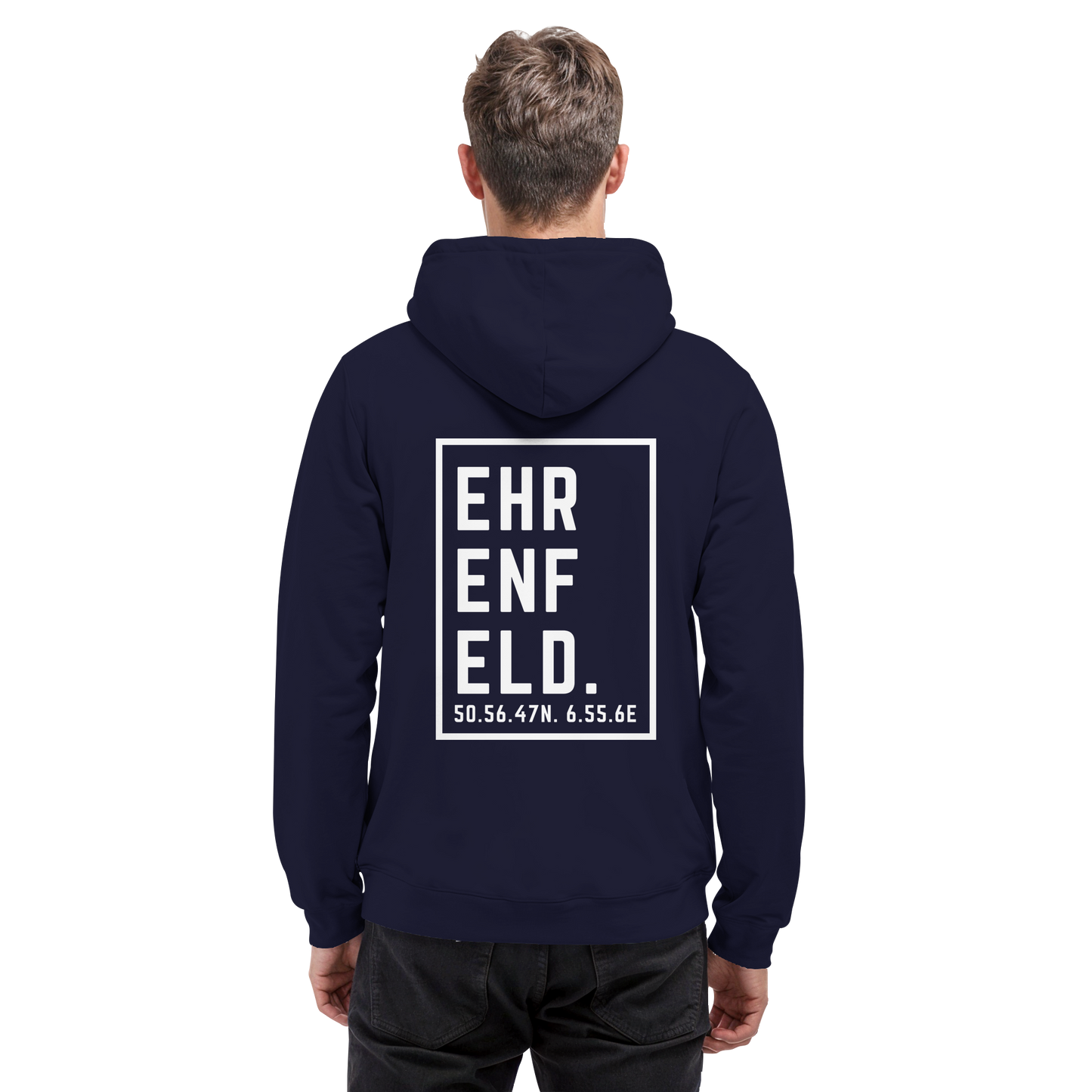 Ehrenfeld Koordinaten (großer Druck auf dem Rücken) - Basic Unisex Hoodie