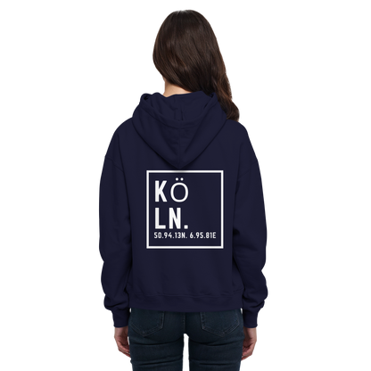 Köln Koordinaten (großer Druck auf dem Rücken) - Basic Unisex Hoodie
