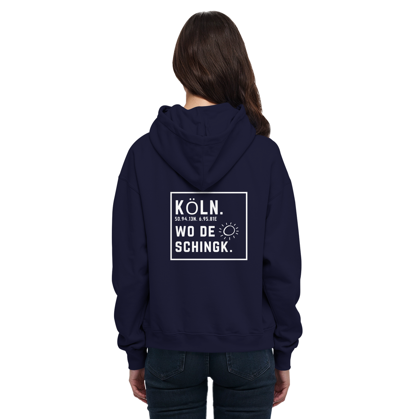 Wo de Sonn schingk - Köln Druck Rücken  - Basic Unisex Hoodie