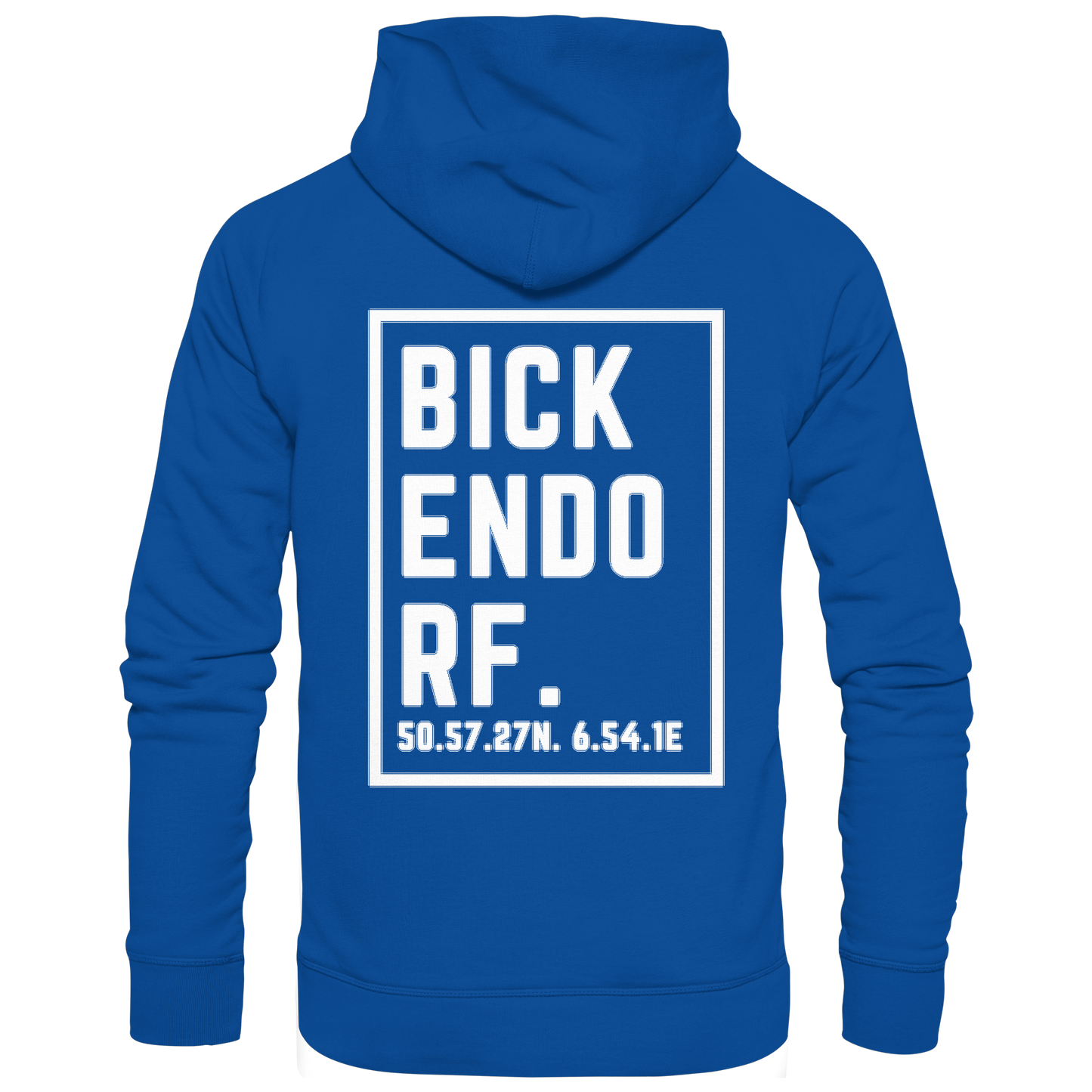 Bickendorf Koordinaten (großer Druck auf dem Rücken) - Basic Unisex Hoodie