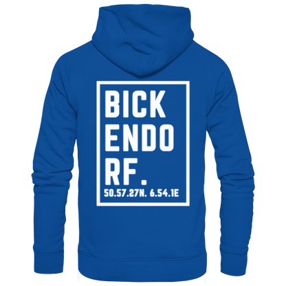 Bickendorf Koordinaten (großer Druck auf dem Rücken) - Basic Unisex Hoodie