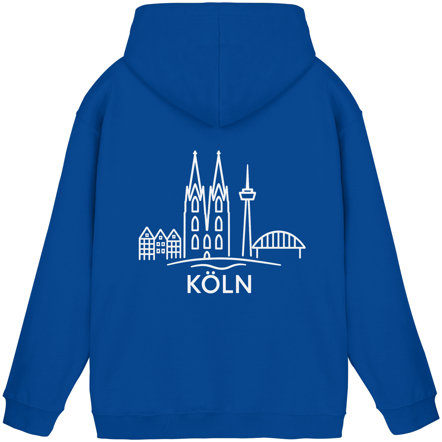 Köln Skyline (großer Druck auf dem Rücken) - Basic Unisex Hoodie