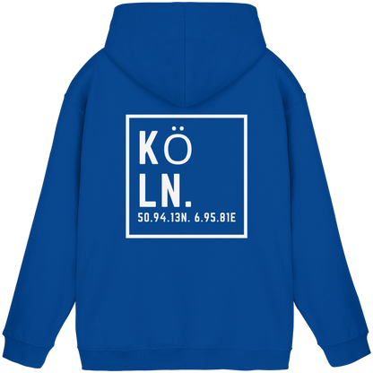 Köln Koordinaten (großer Druck auf dem Rücken) - Basic Unisex Hoodie