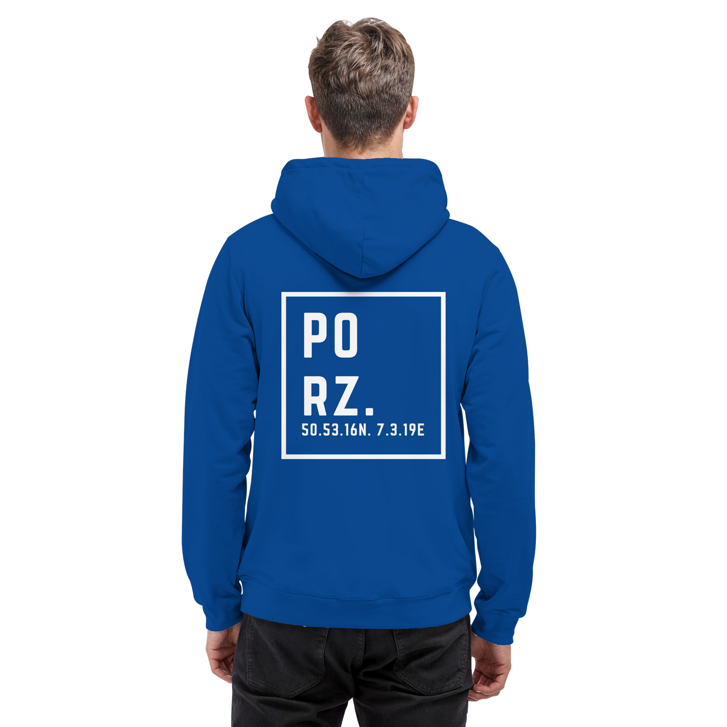 Porz Koordinaten (großer Druck Rücken) - Basic Unisex Hoodie