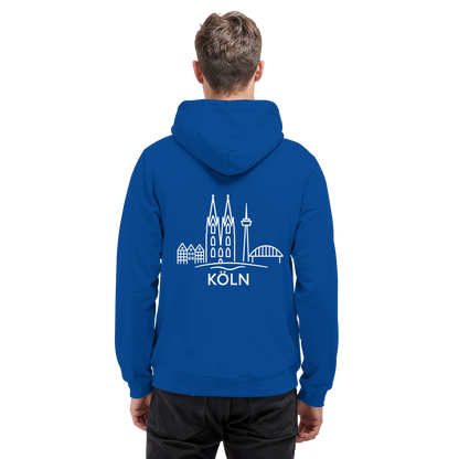 Köln Skyline (großer Druck auf dem Rücken) - Basic Unisex Hoodie