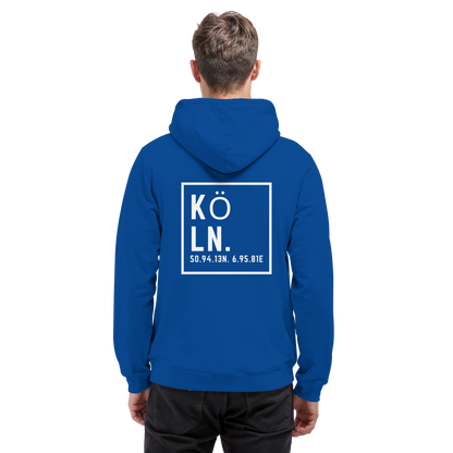 Köln Koordinaten (großer Druck auf dem Rücken) - Basic Unisex Hoodie