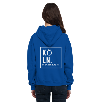 Köln Koordinaten (großer Druck auf dem Rücken) - Basic Unisex Hoodie