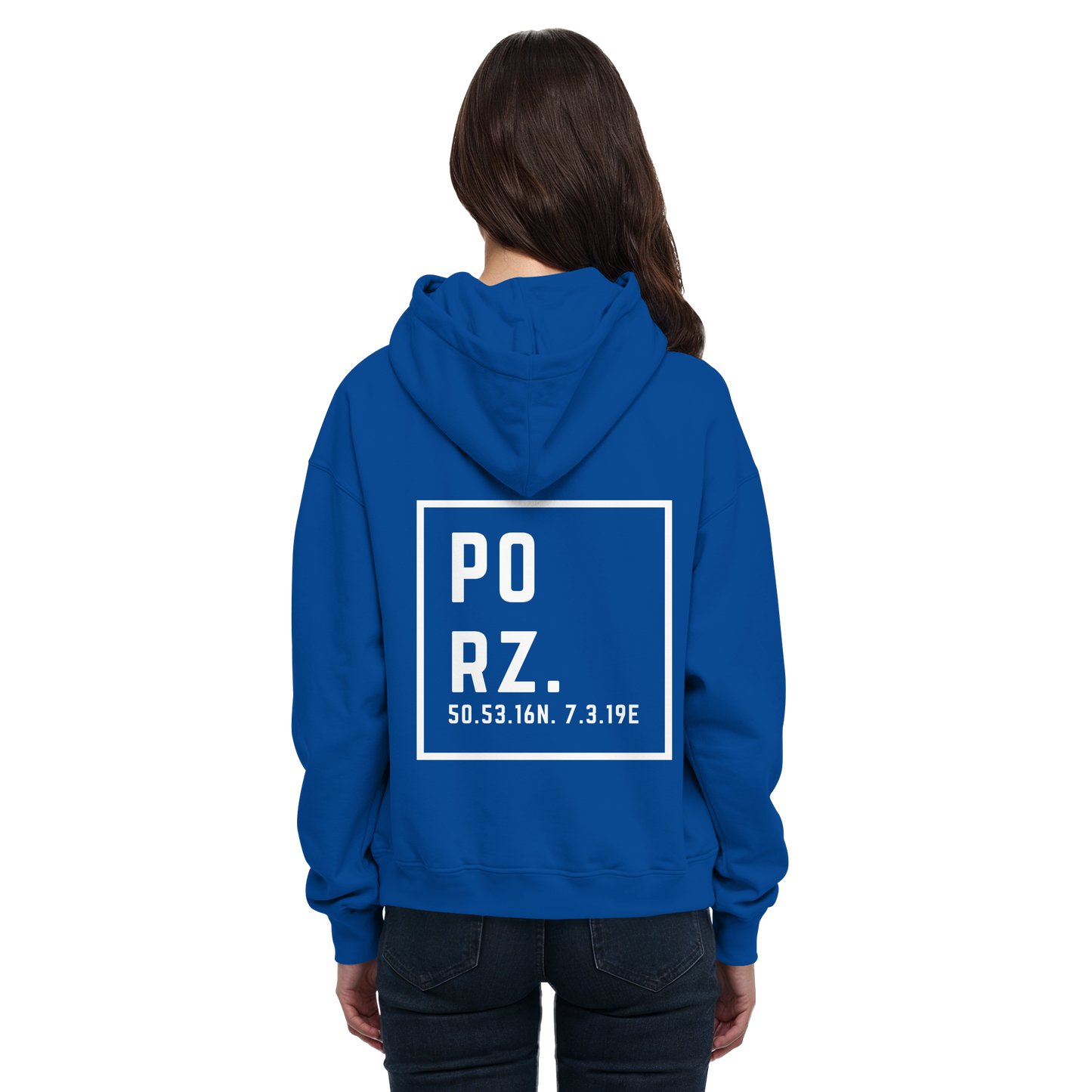 Porz Koordinaten (großer Druck Rücken) - Basic Unisex Hoodie