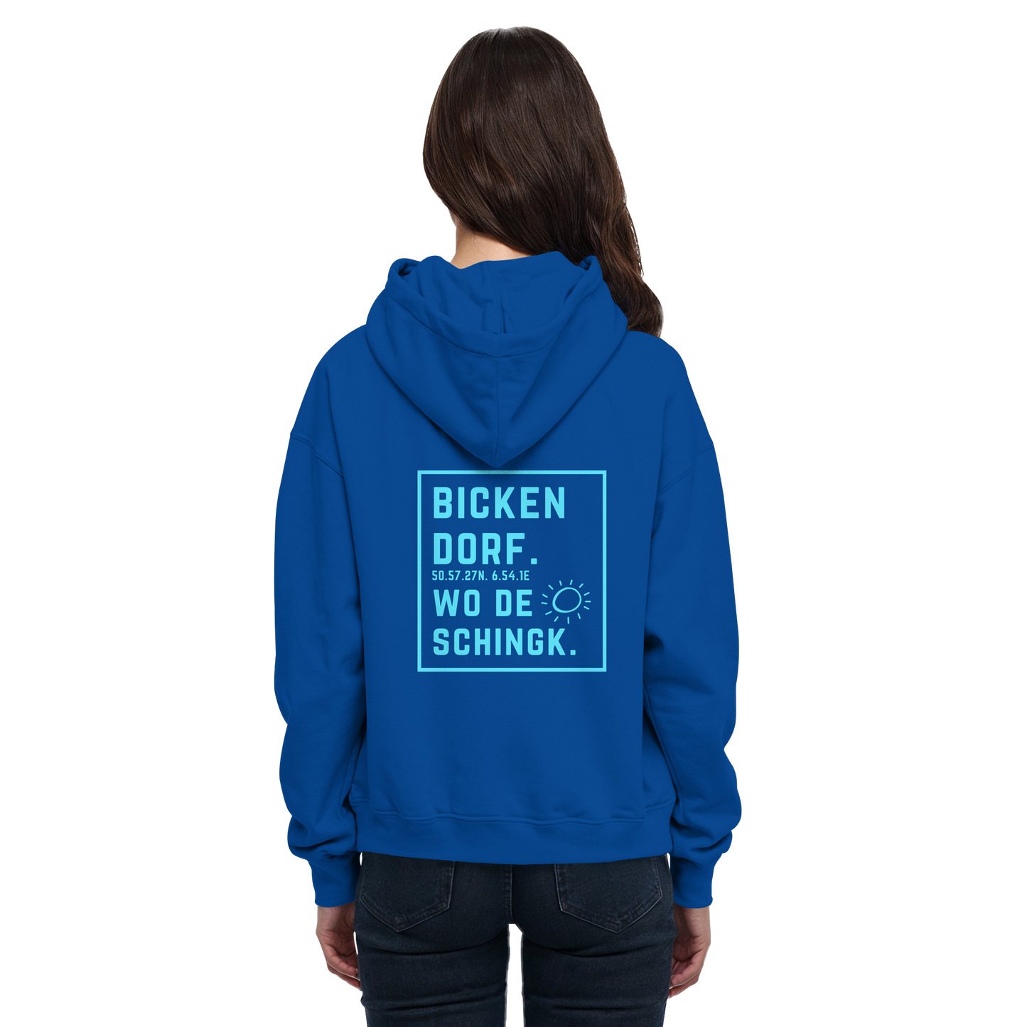 Wo de Sonn schingk - Bickendorf Druck Rücken - Basic Unisex Hoodie