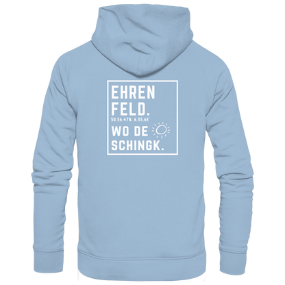 Wo de Sonn schingk - Ehrenfeld Druck Rücken  - Basic Unisex Hoodie