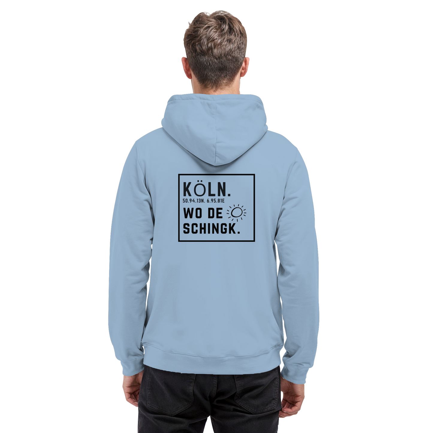 Wo de Sonn schingk - Köln Druck Rücken  - Basic Unisex Hoodie