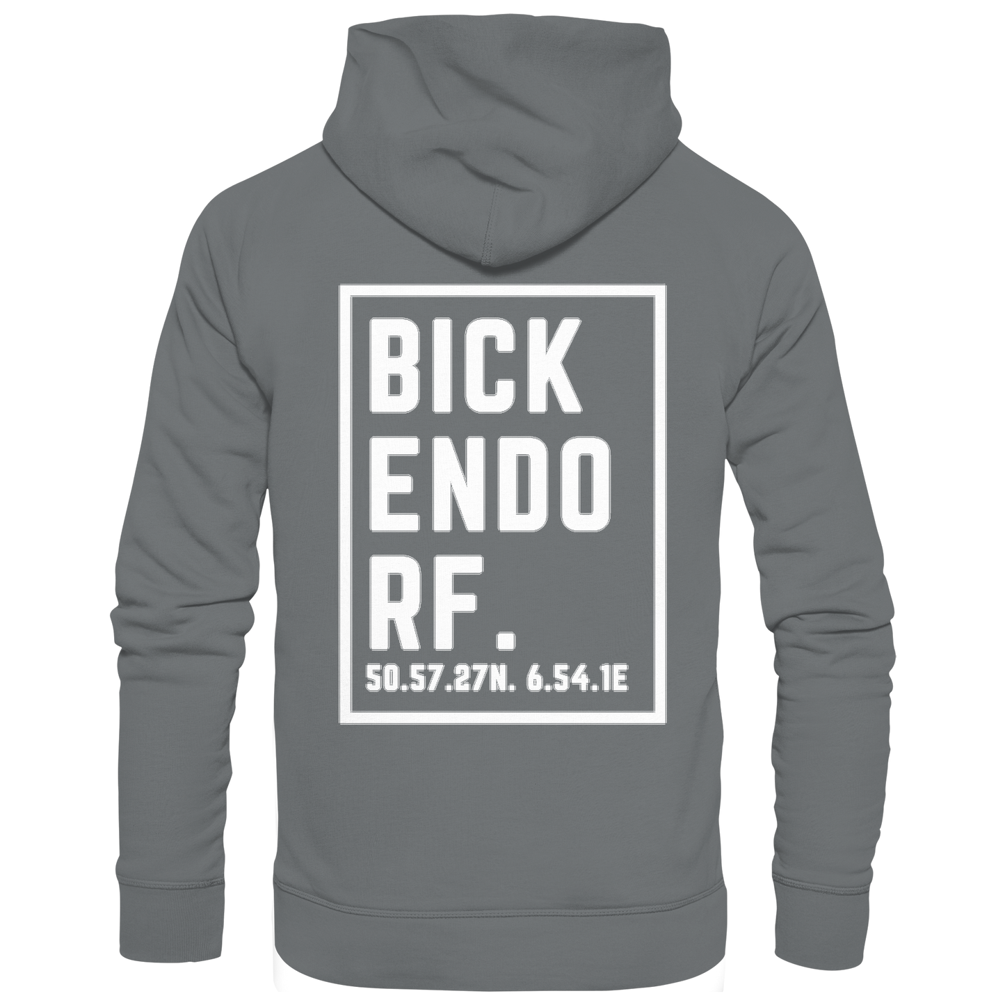 Bickendorf Koordinaten (großer Druck auf dem Rücken) - Basic Unisex Hoodie
