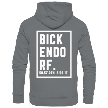 Bickendorf Koordinaten (großer Druck auf dem Rücken) - Basic Unisex Hoodie