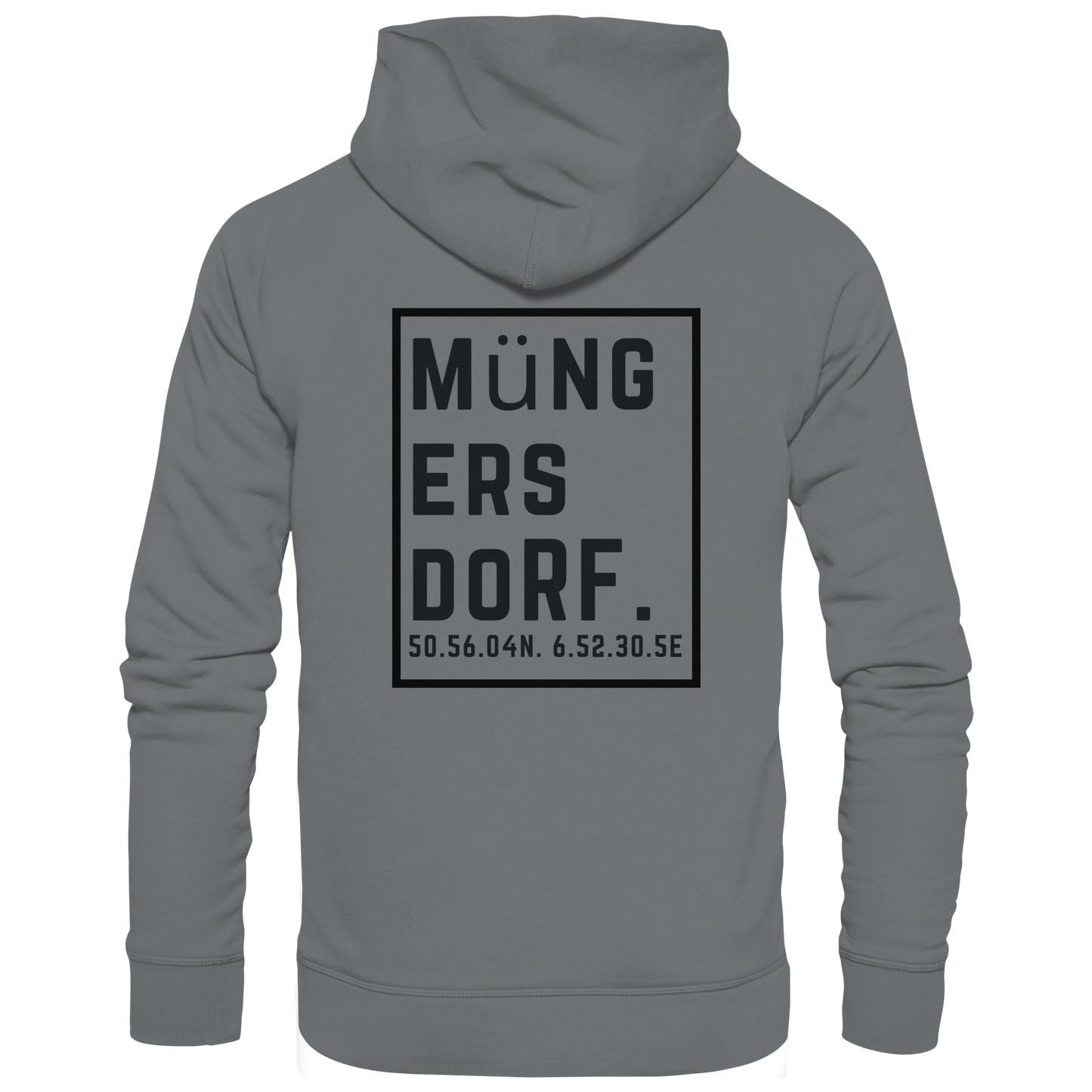 Müngersdorf Koordinaten (großer Druck auf dem Rücken) - Basic Unisex Hoodie