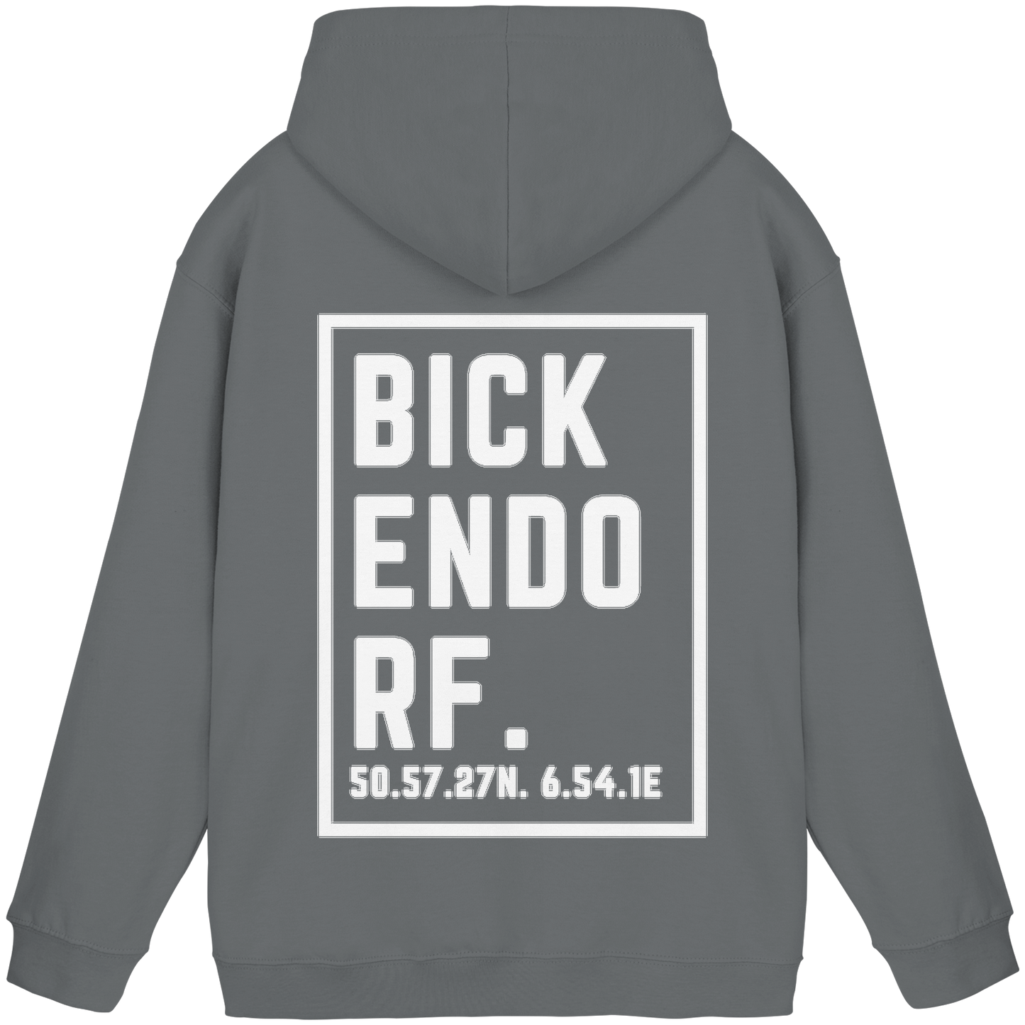 Bickendorf Koordinaten (großer Druck auf dem Rücken) - Basic Unisex Hoodie