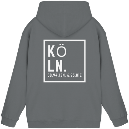 Köln Koordinaten (großer Druck auf dem Rücken) - Basic Unisex Hoodie