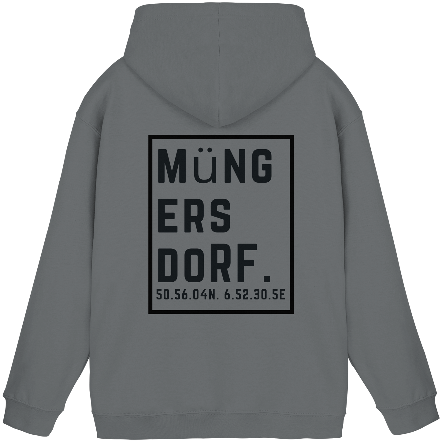 Müngersdorf Koordinaten (großer Druck auf dem Rücken) - Basic Unisex Hoodie