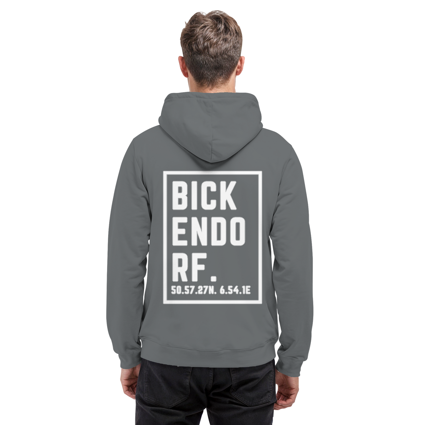 Bickendorf Koordinaten (großer Druck auf dem Rücken) - Basic Unisex Hoodie
