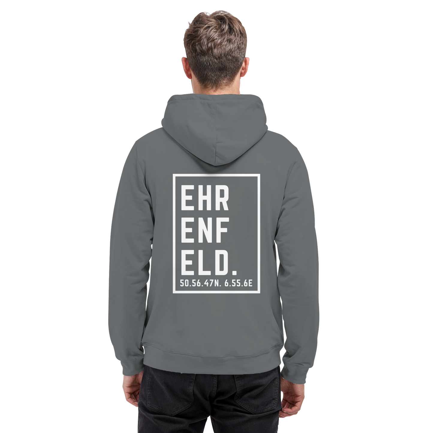 Ehrenfeld Koordinaten (großer Druck auf dem Rücken) - Basic Unisex Hoodie