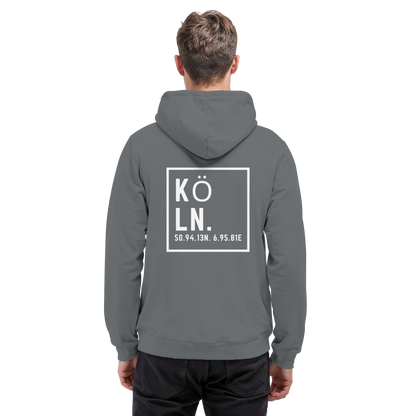 Köln Koordinaten (großer Druck auf dem Rücken) - Basic Unisex Hoodie