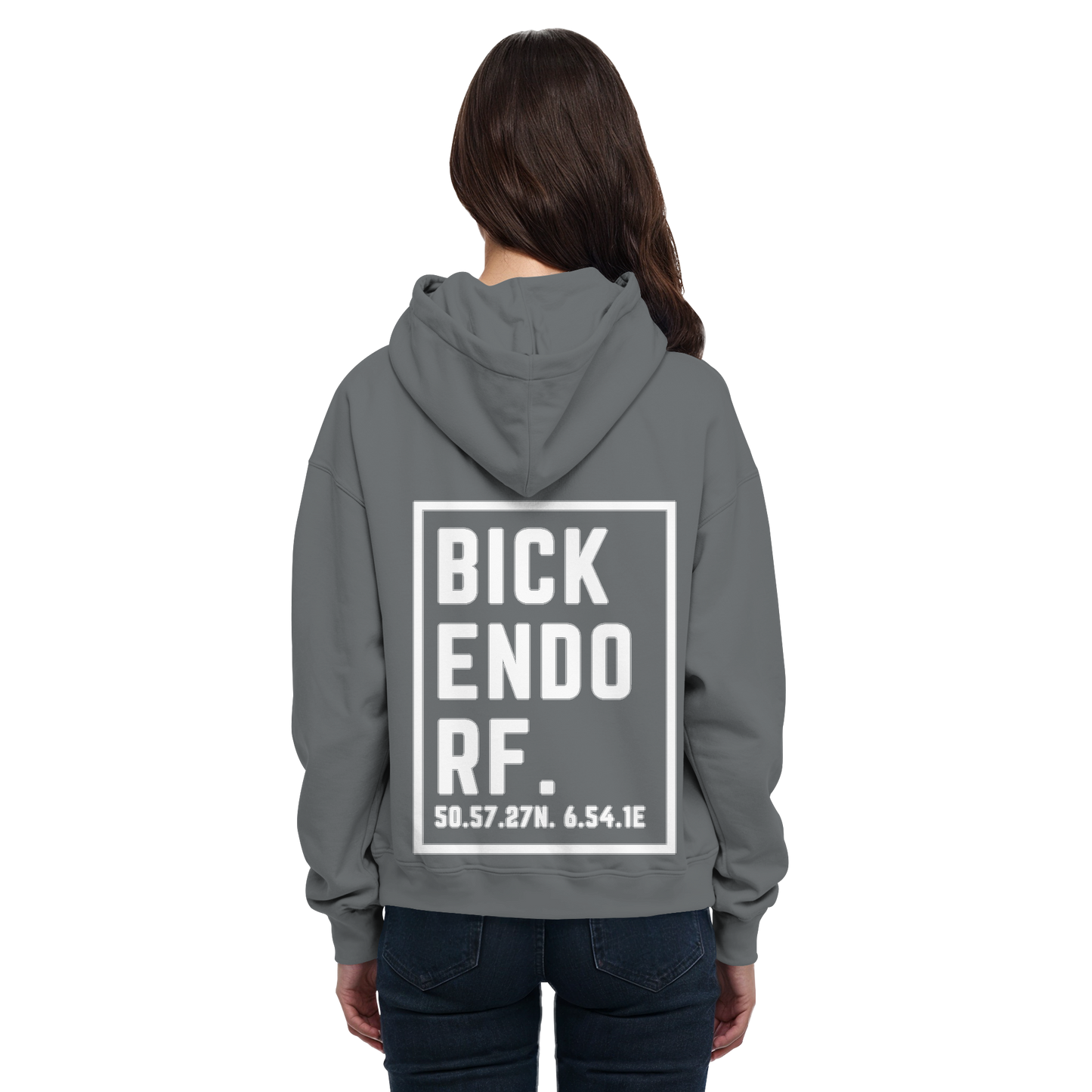 Bickendorf Koordinaten (großer Druck auf dem Rücken) - Basic Unisex Hoodie