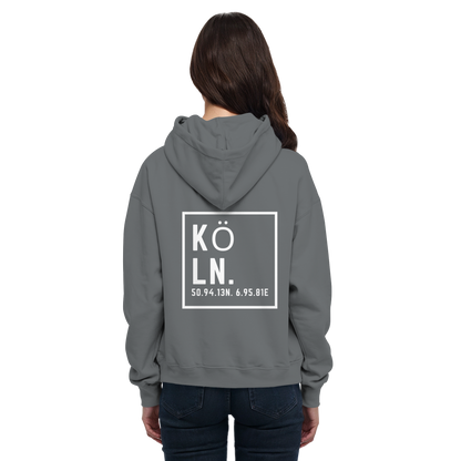 Köln Koordinaten (großer Druck auf dem Rücken) - Basic Unisex Hoodie