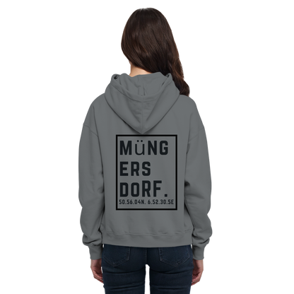 Müngersdorf Koordinaten (großer Druck auf dem Rücken) - Basic Unisex Hoodie