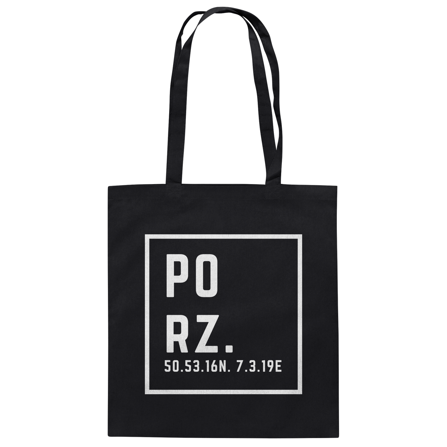 Porz Koordinaten (Druck)  - Baumwolltasche