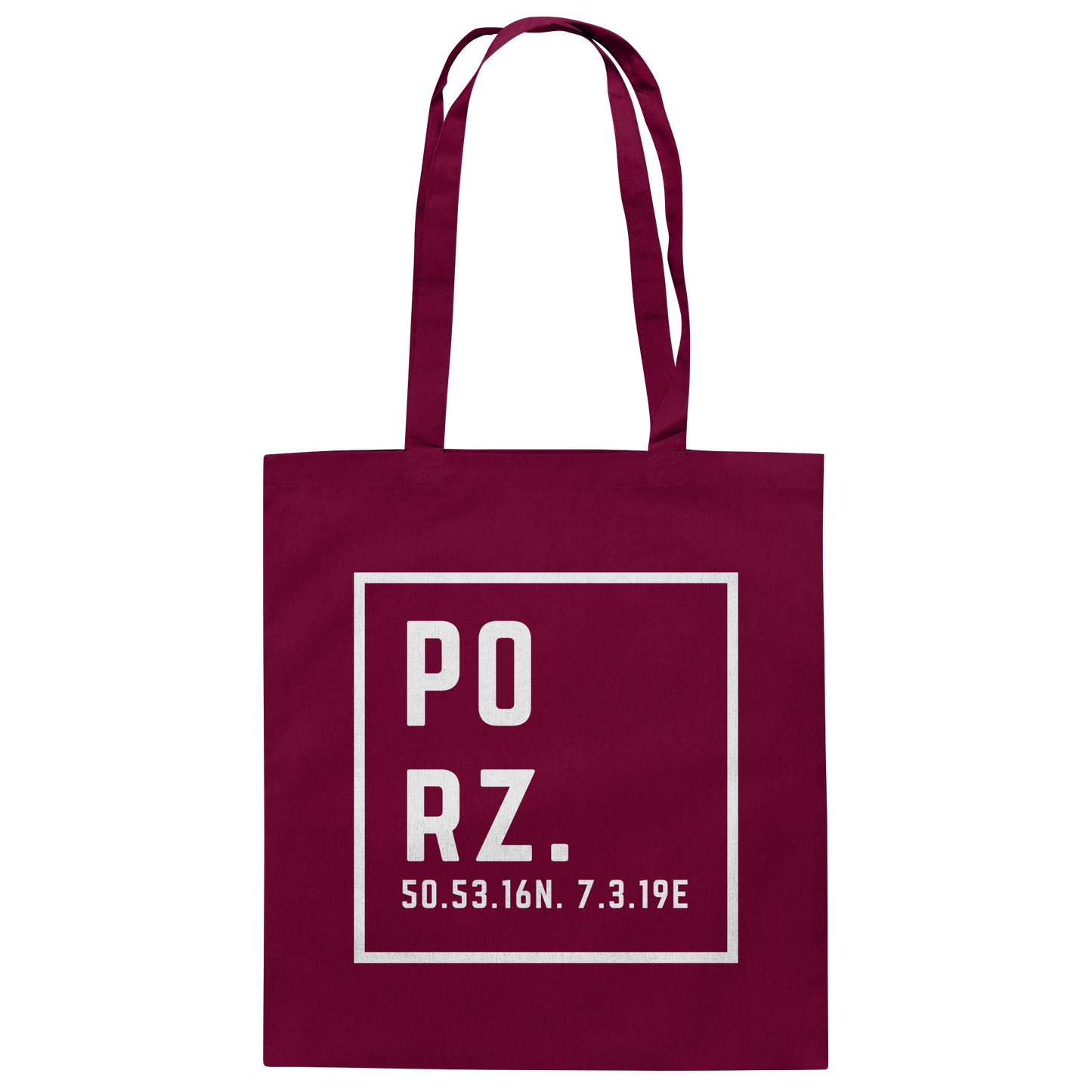 Porz Koordinaten (Druck)  - Baumwolltasche