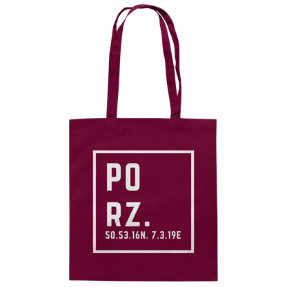 Porz Koordinaten (Druck)  - Baumwolltasche