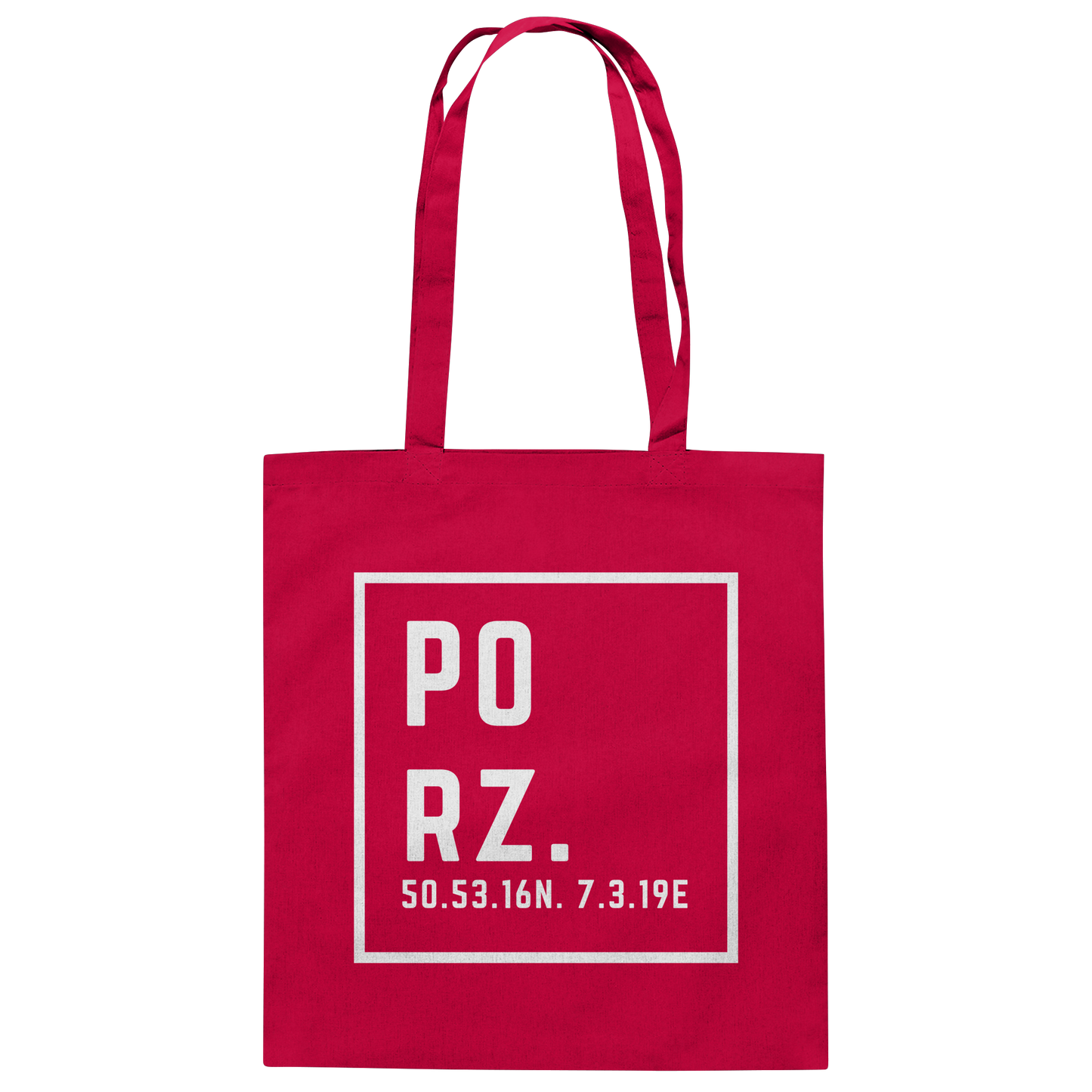 Porz Koordinaten (Druck)  - Baumwolltasche