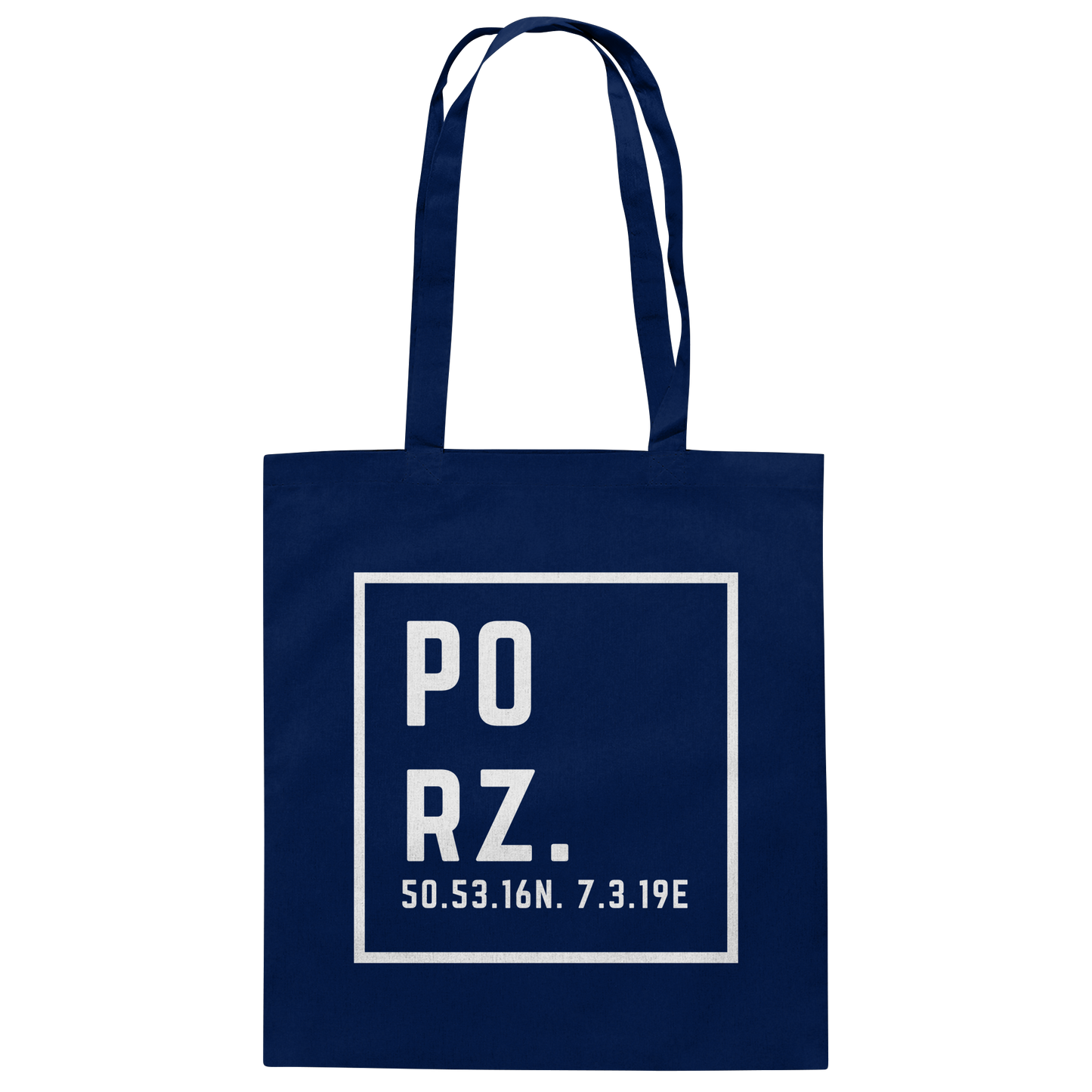 Porz Koordinaten (Druck)  - Baumwolltasche