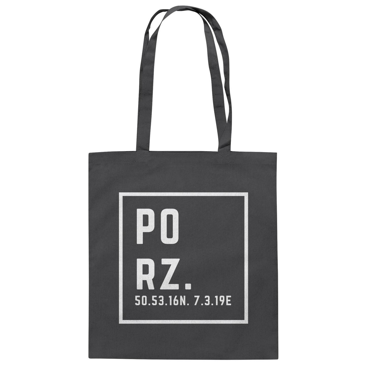 Porz Koordinaten (Druck)  - Baumwolltasche