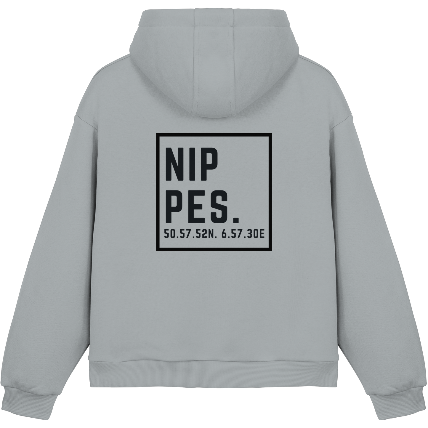 Nippes Koordinaten (großer Druck auf dem Rücken) - Fluffy Boxcut Hoodie