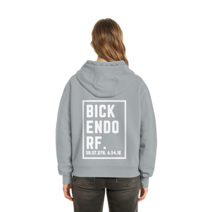 Bickendorf Koordinaten (großer Druck auf dem Rücken) - Fluffy Boxcut Hoodie