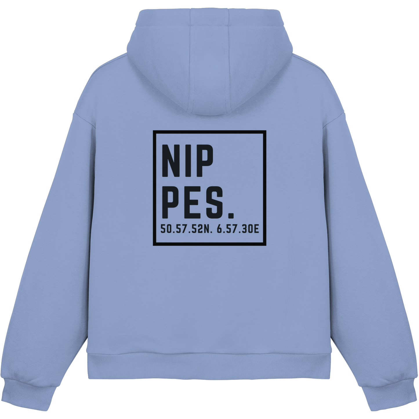 Nippes Koordinaten (großer Druck auf dem Rücken) - Fluffy Boxcut Hoodie