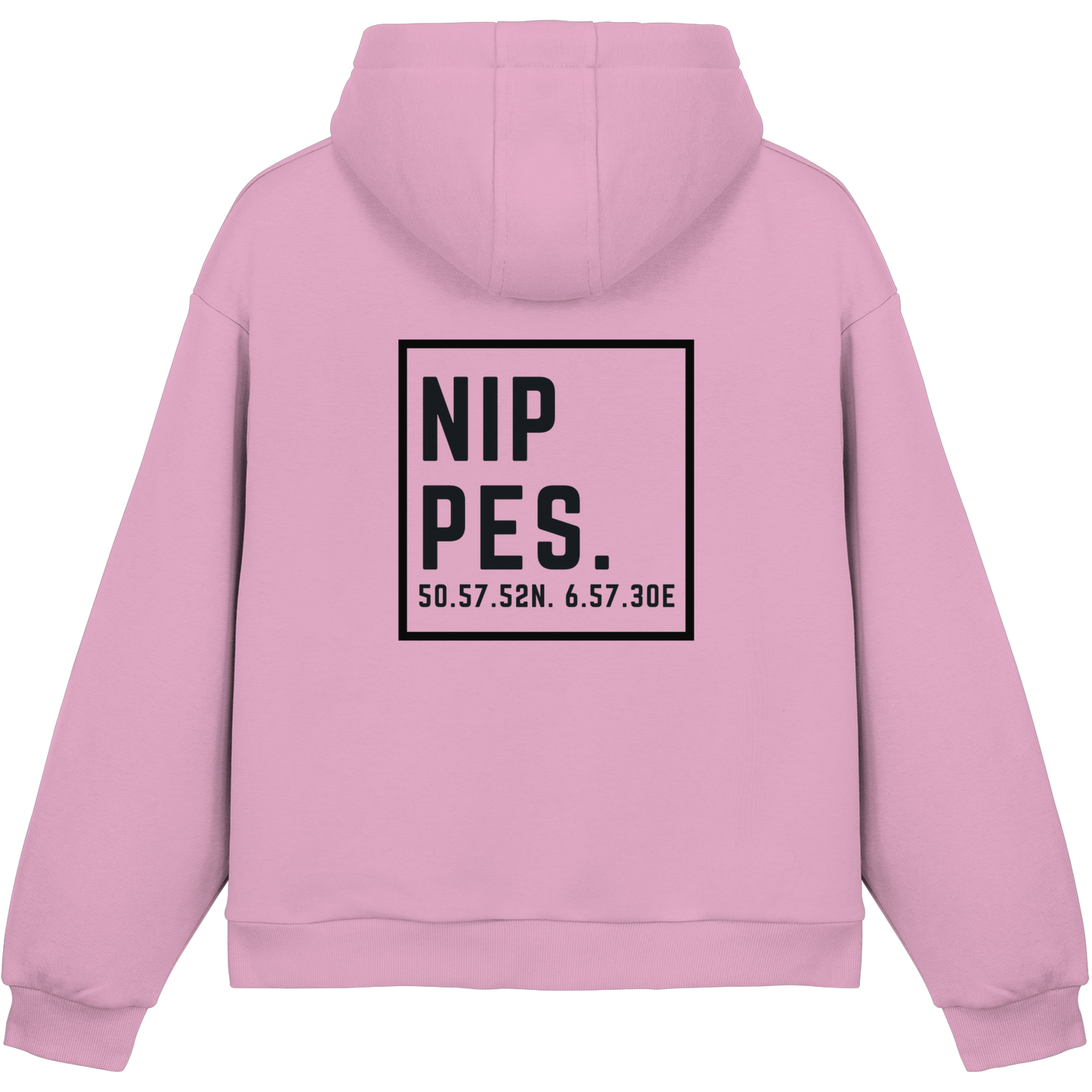 Nippes Koordinaten (großer Druck auf dem Rücken) - Fluffy Boxcut Hoodie