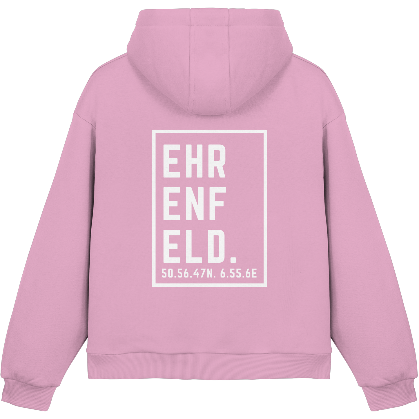Ehrenfeld Koordinaten (großer Druck auf dem Rücken) - Fluffy Boxcut Hoodie