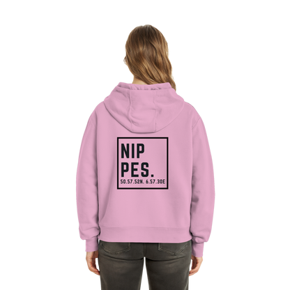 Nippes Koordinaten (großer Druck auf dem Rücken) - Fluffy Boxcut Hoodie
