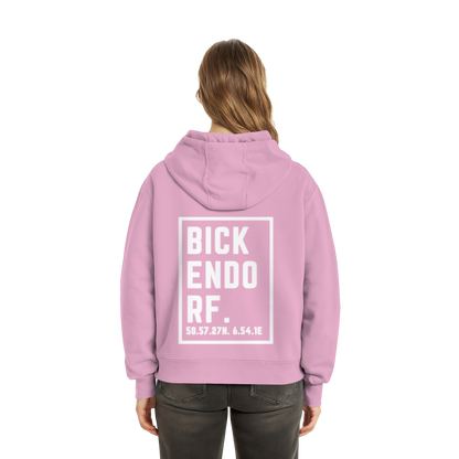 Bickendorf Koordinaten (großer Druck auf dem Rücken) - Fluffy Boxcut Hoodie