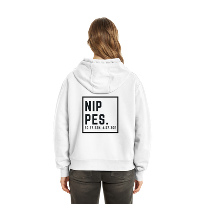 Nippes Koordinaten (großer Druck auf dem Rücken) - Fluffy Boxcut Hoodie