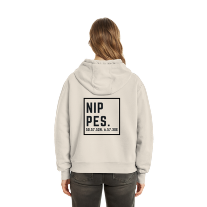 Nippes Koordinaten (großer Druck auf dem Rücken) - Fluffy Boxcut Hoodie