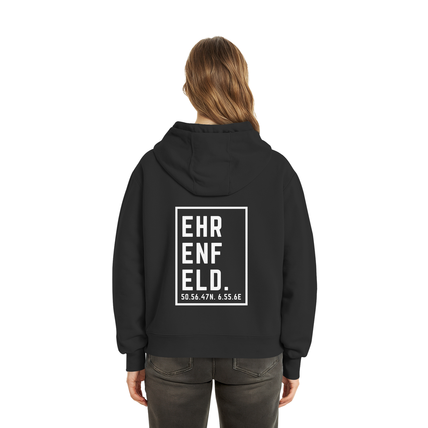 Ehrenfeld Koordinaten (großer Druck auf dem Rücken) - Fluffy Boxcut Zipper