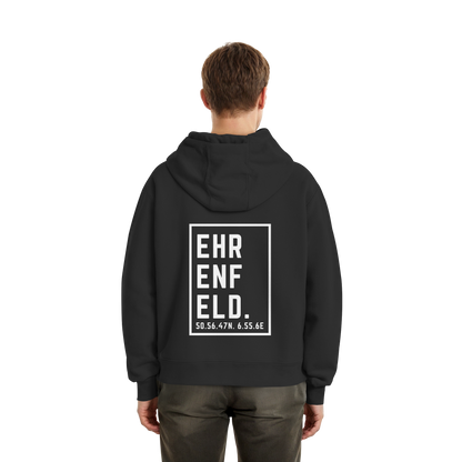 Ehrenfeld Koordinaten (großer Druck auf dem Rücken) - Fluffy Boxcut Zipper