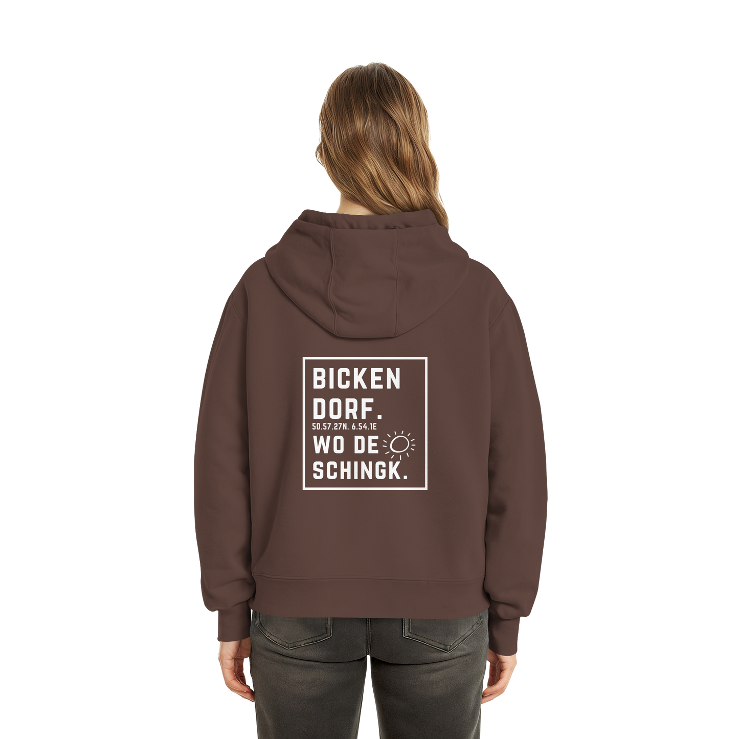 Wo de Sonn schingk - Bickendorf Druck Rücken - Fluffy Boxcut Zipper