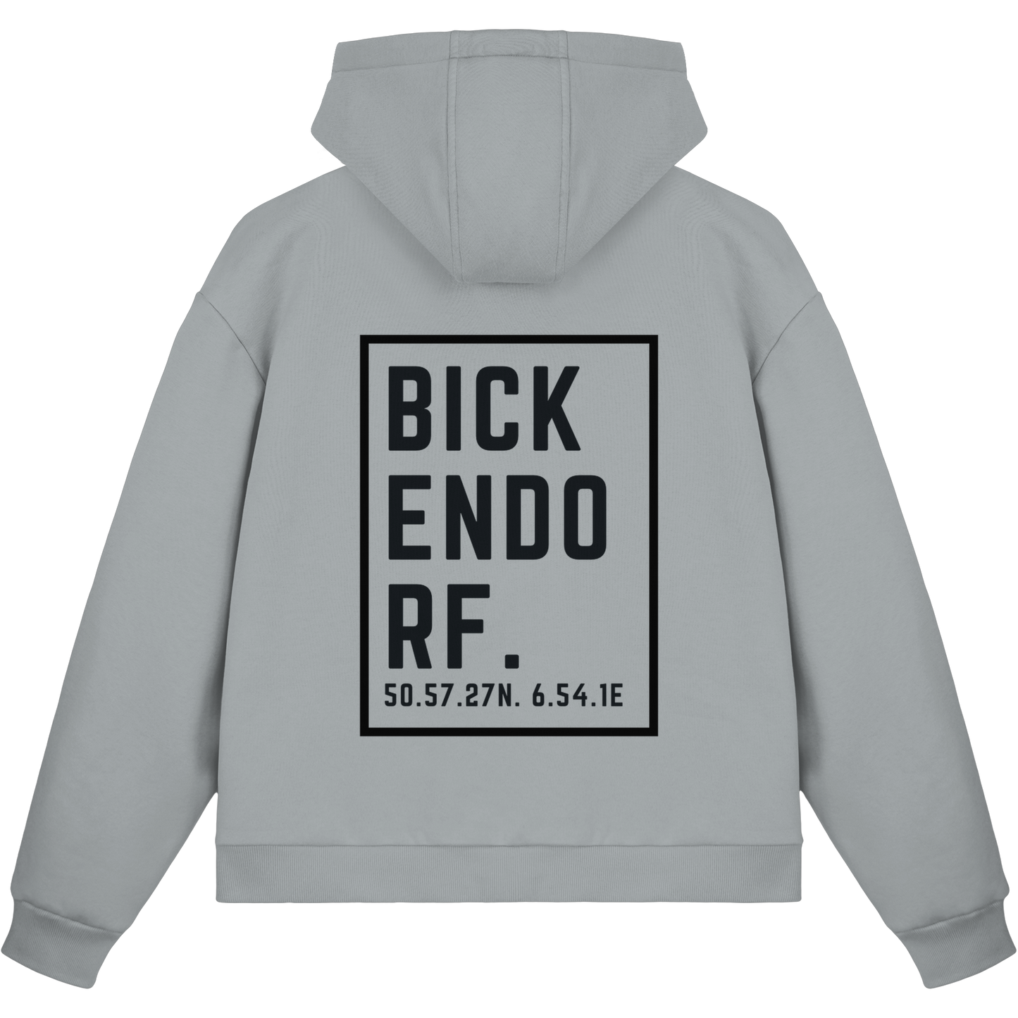 Bickendorf Koordinaten (großer Druck auf dem Rücken) - Fluffy Boxcut Zipper