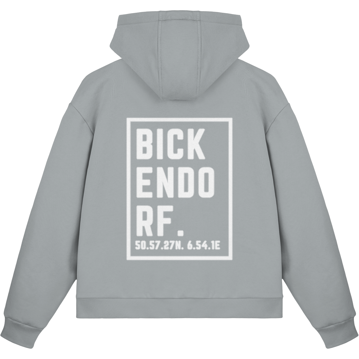 Bickendorf Koordinaten (großer Druck auf dem Rücken) - Fluffy Boxcut Zipper