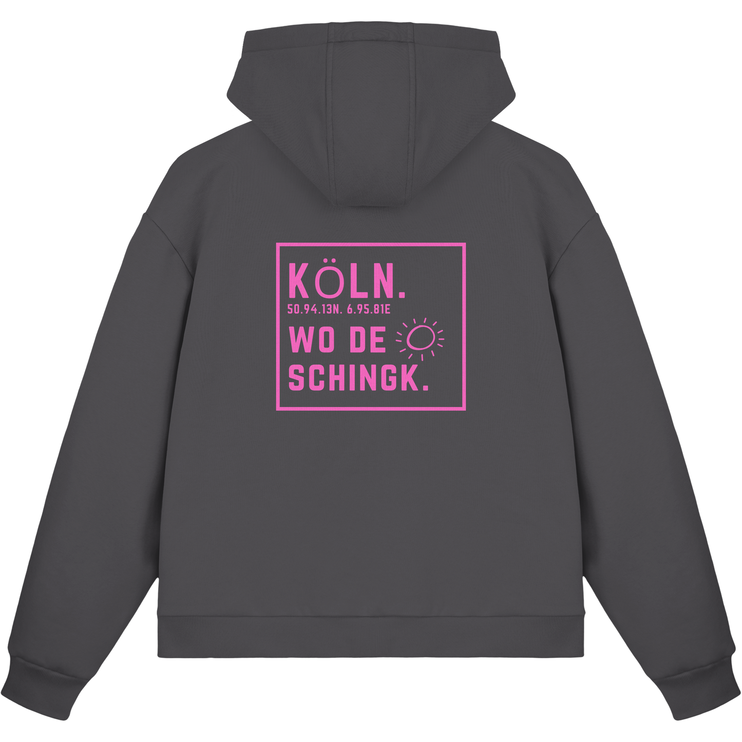 Wo de Sonn schingk - Köln Druck Rücken - Fluffy Boxcut Zipper